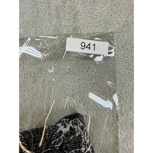 Gothic Tank Top Black & Gray Damask Lace Trim Elegant Whimsigoth Witchy Grunge - Picture 6 of 6